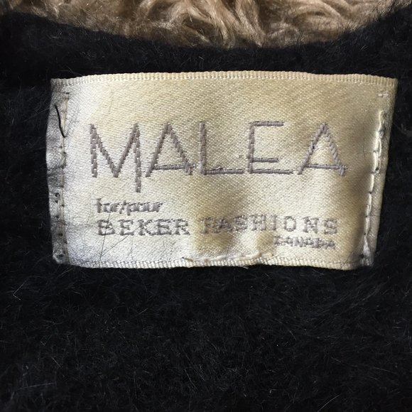 Vintage 1990s Malea for Beker Fashions black angora sweater - size M/L - Picture 4 of 10